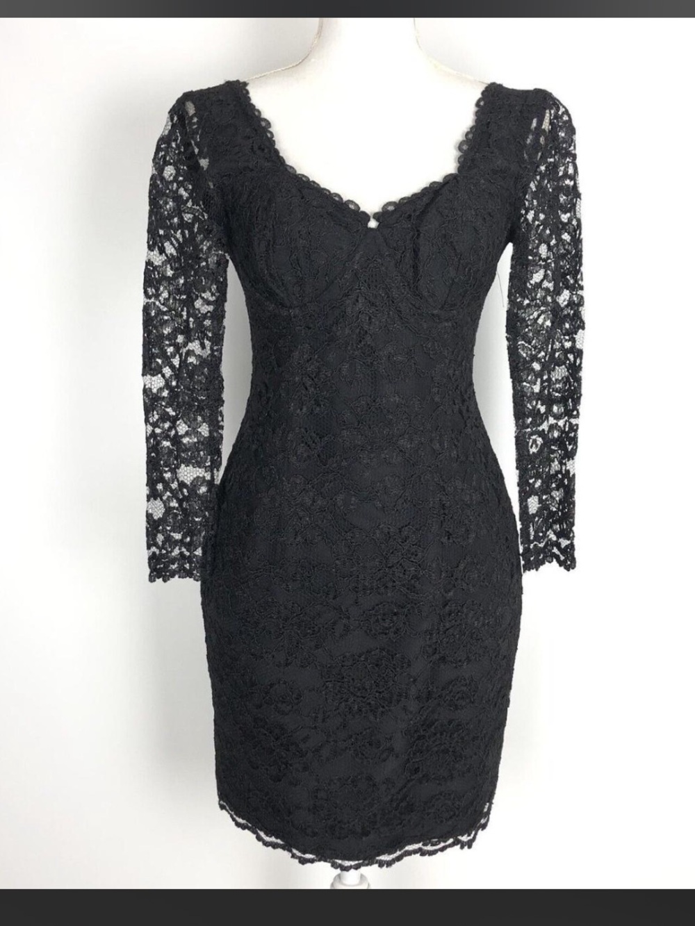 Vintage black lace dress